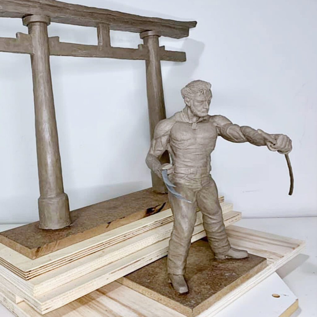 Escultura Wolverine Aluna Andrea Virginia Silva Arcádia 3D