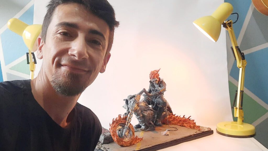 Escultura Motoqueiro Fantasma Marcos Oliveira Arcadia 3D