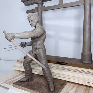 Escultura Wolverine Aluna Andrea Virginia Silva Arcádia 3D