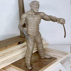 Escultura Wolverine Aluna Andrea Virginia Silva Arcádia 3D